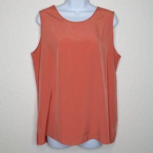 Maggie Sweet* Women's Sleeveless Boat Neck Curved Hem Pullover Blouse Size~Large